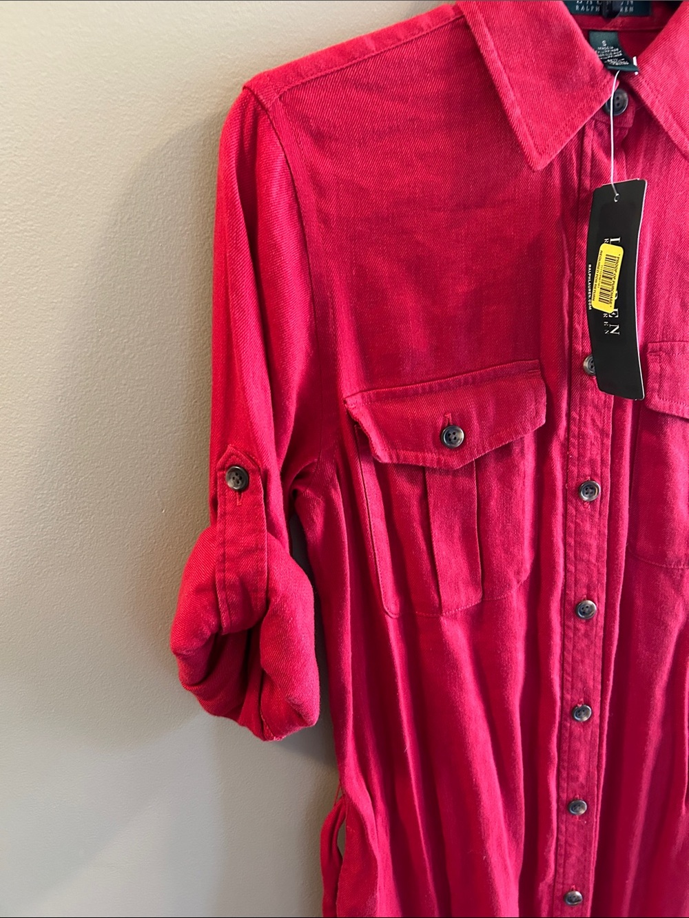 Polo Ralph Lauren Linen Bend Shirt Dress with Pockets size S - Picture 4 of 9
